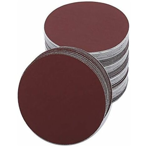 30pcs 180mm Round Sanding Discs for Sander Grit 60/80/120/180/240/400 Round Sandpaper Sand Sheet