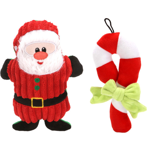 Christmas Plush Dog Toys - Stuffed Chew Toys Puppy Interactive T