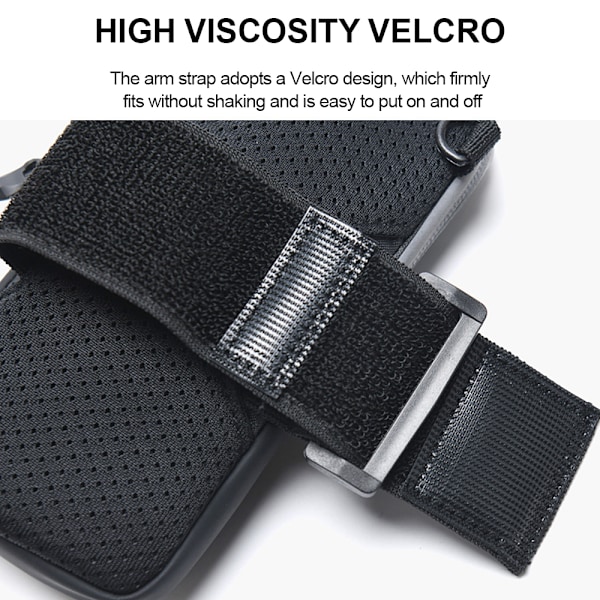 Polyester fiber utomhus sport löpning mobiltelefon arm väska, universell vattentät handledsväska