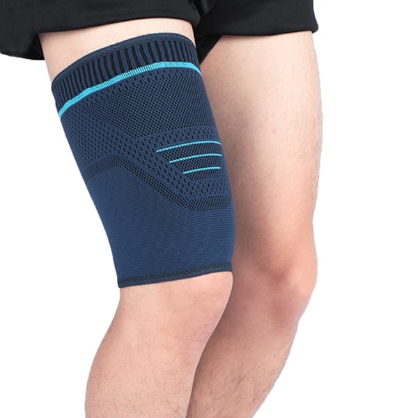 Two-piece thigh bandage for men and women, breathable non-slip compression thigh bandage for sports, knee tendon, quadriceps injury, muscle fiber tear