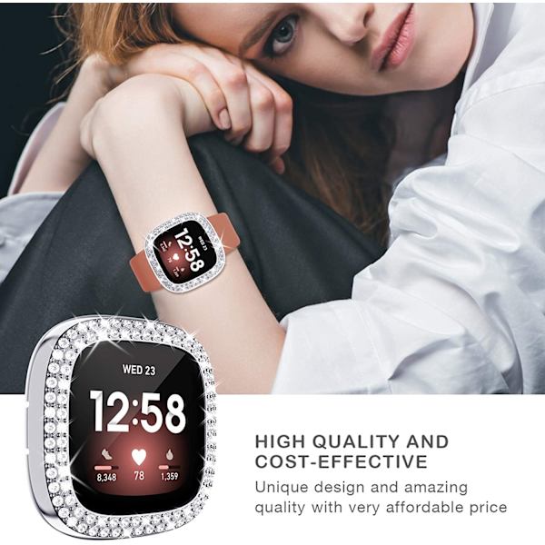 [2Pack] Yhteensopiva Fitbit Versa 3 Fitbit Sense Bling