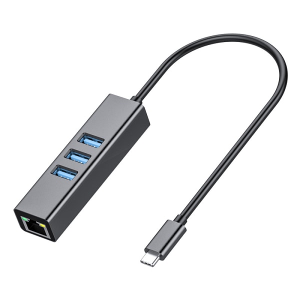 4-Port USB 3.0 Hub Lang kabel 48-tommers med Micro USB Ladeport, Rask Dataoverføring USB Hub Extender Extender Connector Kompatibel Windows PC,