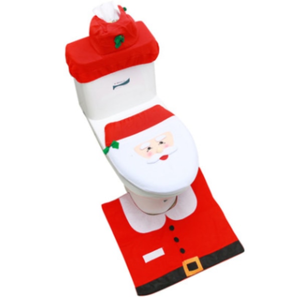 D-FantiX 4-delad Snowman Santa Toalettsits cover och set