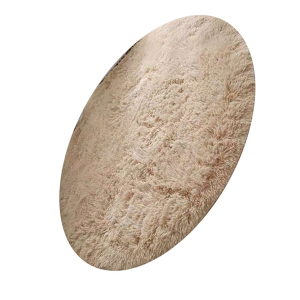 Maskintvättbar, Lättviktig, Slitstark, Ryamatta i Cirkelform för Vardagsrum, Sovrum, Lekrum, Heminredning (120 cm)