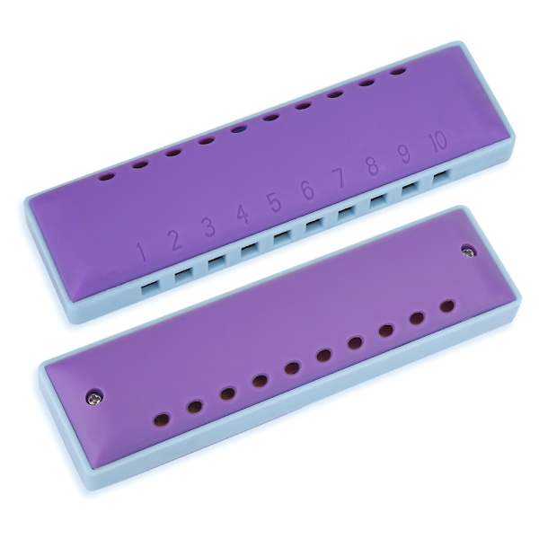 10 Hull Resin Munnspill Barn Leker Harmonika for Barn (Lilla)
