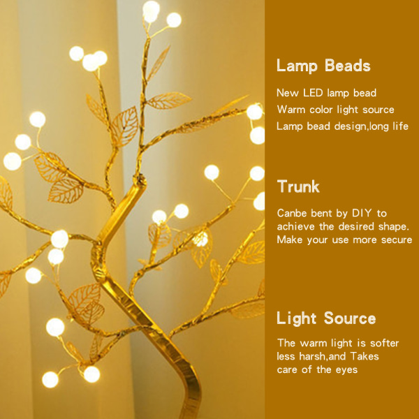 Juletræslys led trælys interiør dekorativt lys