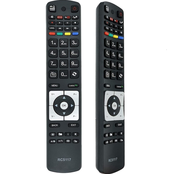 RC5117 TV-fjärrkontroll, anpassar sig till de flesta TV-apparater
