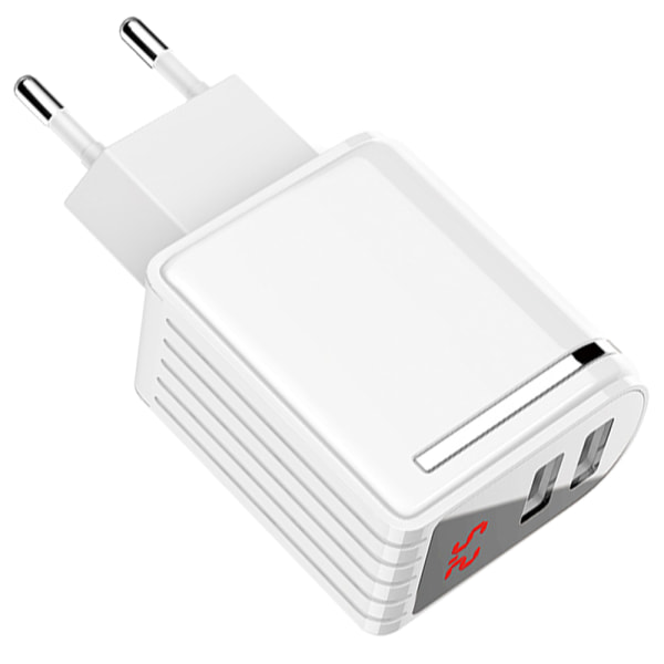 Dual Port Digital Display Lader Kreativ Universell USB Lading