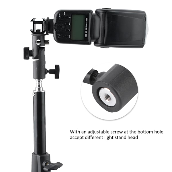 Swivel Tri Hot Shoe Mount Adapter Flash Light Stand Holder Bracket E Mount Support