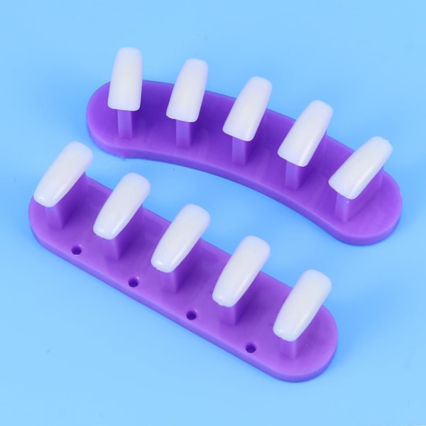 Negletip Display Stativ Holder Øvelse Sæt Kunst Træning Manicure Værktøj & Negletips (Lilla)