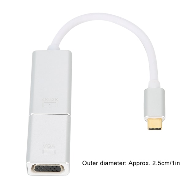 Typ C TILL DP/DP TILL VGA Kaskadkombination Patch Cord Converter Adapter Kabel Tillbehör