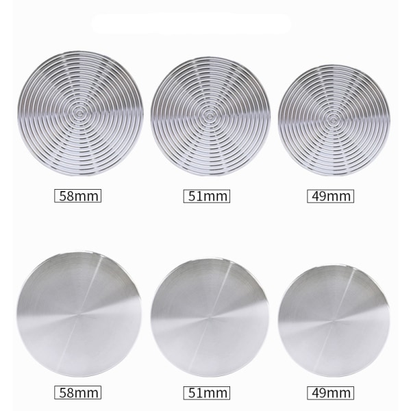 MICCK Kahvitamper 49mm/51mm/58mm Pyörre Tasainen Pohja Aalto