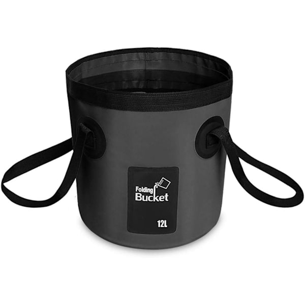 Hopfällbar Hink Tunga Vattentät Hopfällbar Hink, (12L) Hopfällbar, för Camping, Resor, Trädgård, Fiske, Båtliv, Strand, Vandring och Picknick