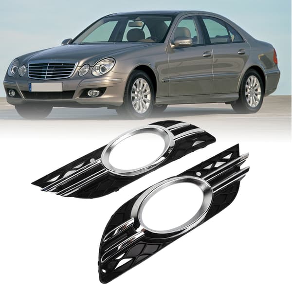 2 stk Frontlyskristgitter Deksel Trim 2118850922 Erstatning for E320 E350 E550 2007‑2009