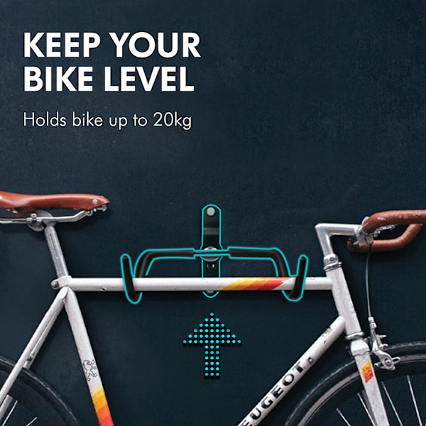 Daglig support väggmonterad cykelställ för hopfällbar cykel förvaring