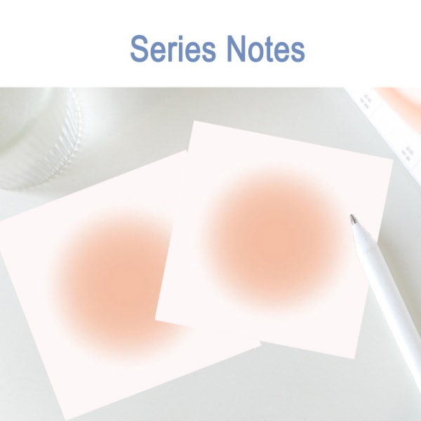 Sticky Notes 8x8 CM, Gradvis halo-farvning Self-Stick Pads, til