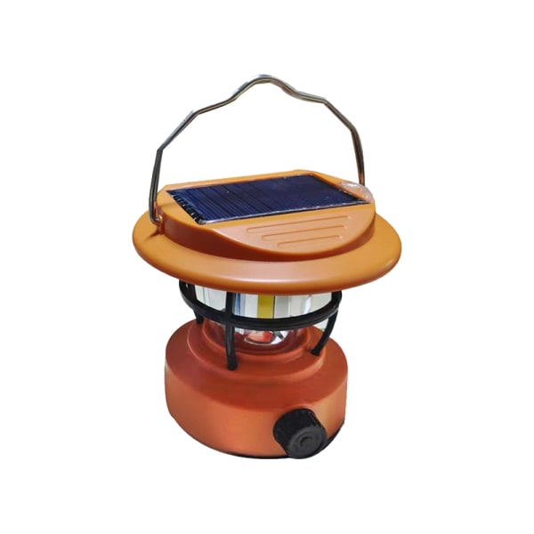 Solar LED Camping Lantern, Bright Portable Survival Lanterns, Mul Orange