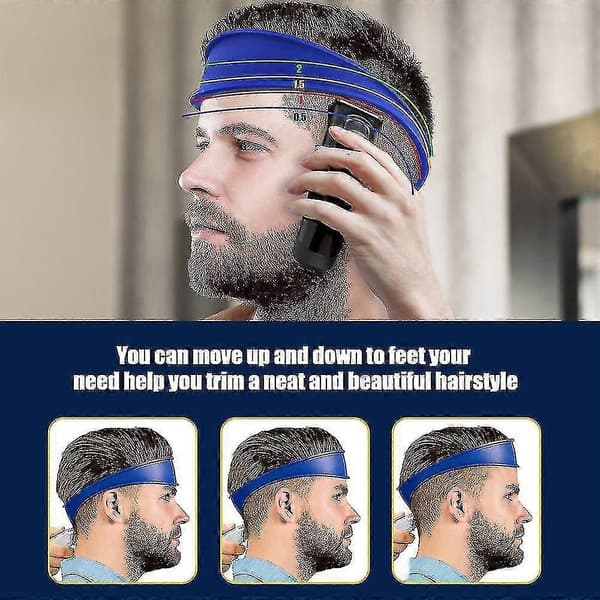 Buet silikonhalslinjemal for barberhårklipping Blue