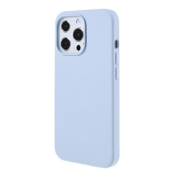 For iPhone 14 Pro-deksel Solid silikon støtsikkert telefonbakdeksel[TT] Baby Blue