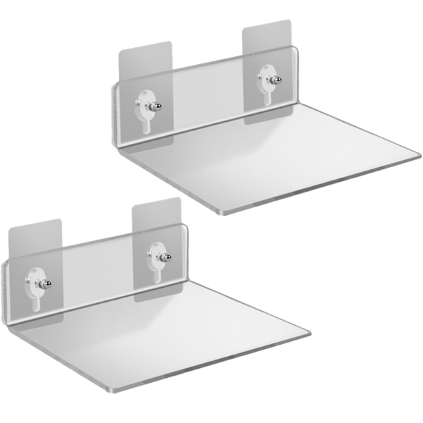 Floating Shelves Set of 2 - Easily Expand Wall Space - Acrylic