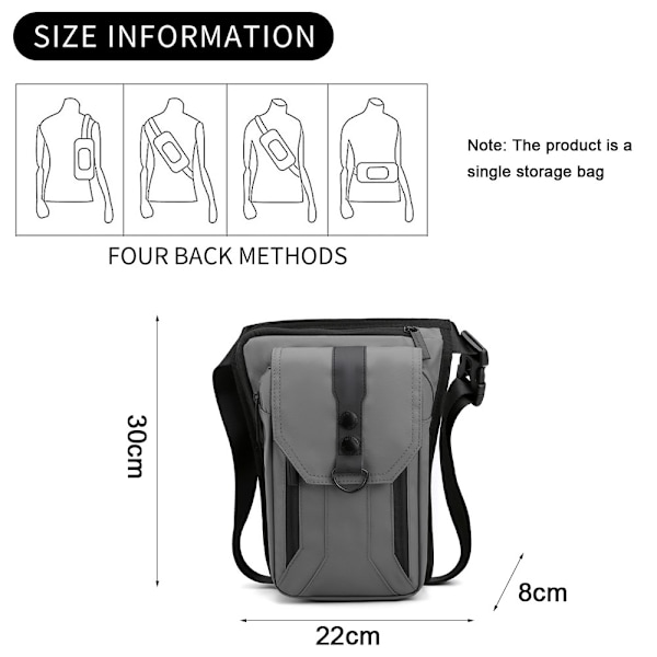 Ny utomhuscykelbenväska vattentät handväska Crossbody väska sport bergsklättring fiskeväska