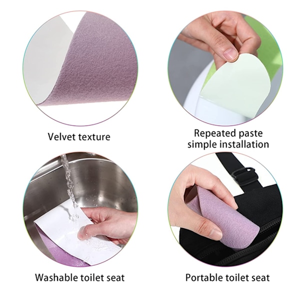 Kylpyhuoneen lämmin wc-istuimen kansipehmusteet  Uudelleenkäytettävä wc-istuimen kansi