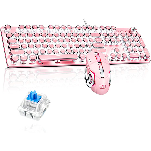 Mekaniskt vintage speltangentbord med mus Retro Punk Typewri