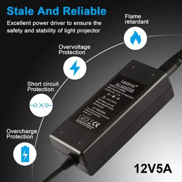 Adapter Strömförsörjning, 12V 2A Transformatorer, Laddare Strip