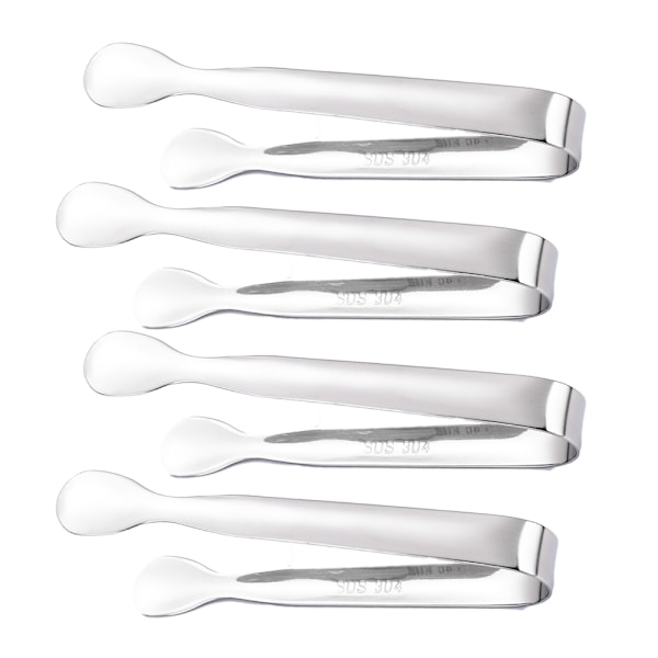 Mini serveringstenger, sukkerbittenger, forrettstenger, sett med 4