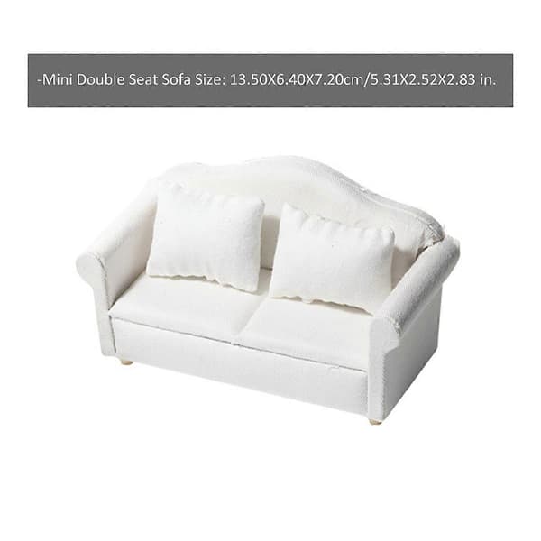 Miniature Træ Sofa Dukkehus Møbelmodel til Dekoration 1 Sæt