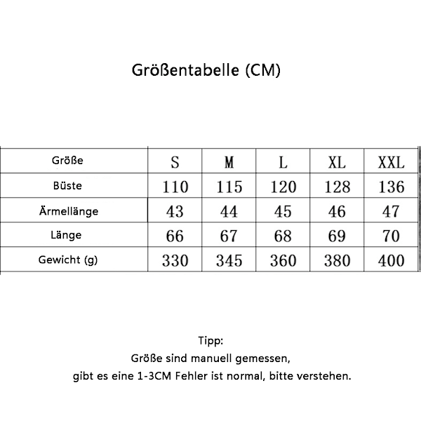 Kvinners knapp foran hettegenser lang ermet høst vinter genser topp (XL)