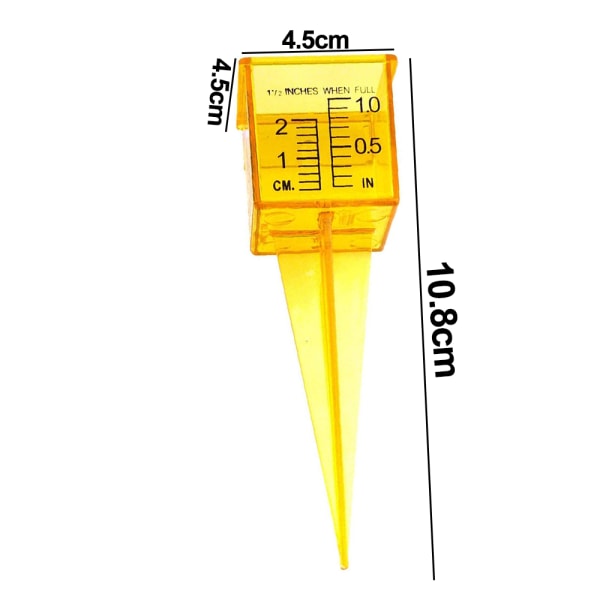1,5\" Regnmåler Bred Munn, Lys Gul Utendørs Vann