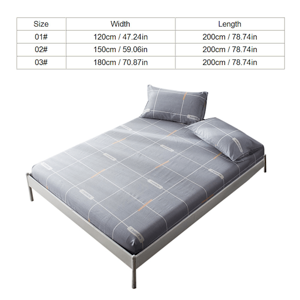 100% Bomulls Mjuk Bekväm Andningsbar Stretchlakan (150*200cm)