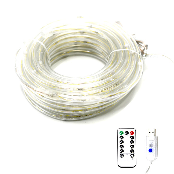 Repljus 33ft 100 LED Batteridriven Fe-ljus med Fjärrkontroll