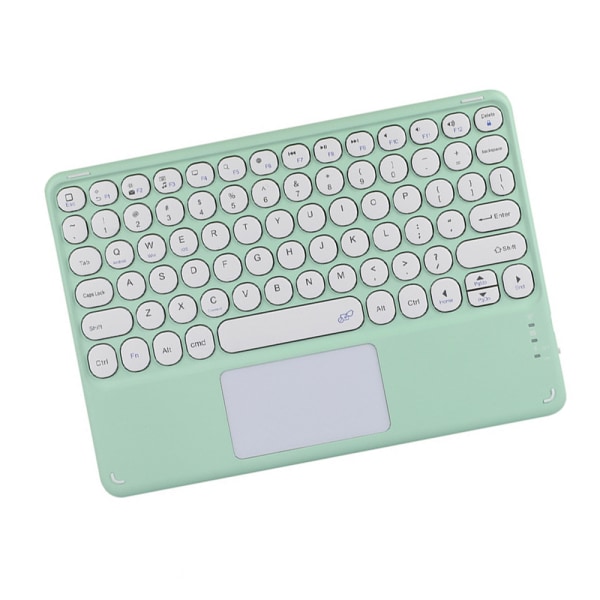Bluetooth Keyboard Touch, trådløst tastatur Ultra-slankt bærbart med pegefelt, indbygget genopladeligt batteri - blå light green color