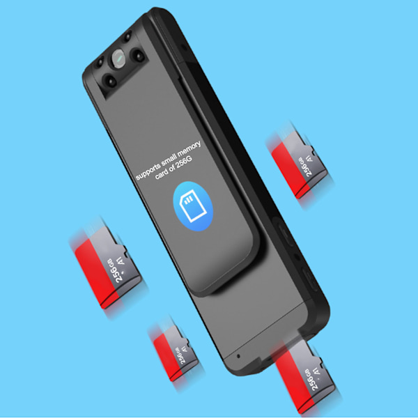 Digital opptaker Metall 1050mah 1080P HD 180 Graders Infrarød Roterbar Linse Bærbar Magnetisk Kroppskamera for Møte