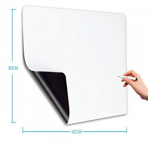 Magnetisk whiteboard køleskabsmagnet A3 til familiemenu