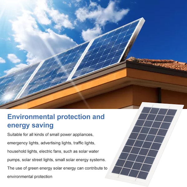 Solenergisystem för utomhusbruk, 12V solpanel för nödbelysning solförsörjning med bärbar solcellsladdare