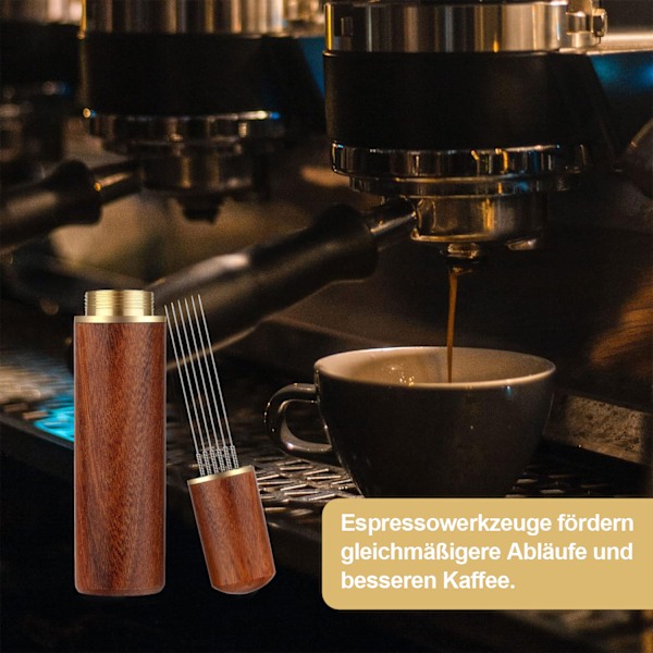 Espresso Dispenser Verktøy WDT Verktøy med 8 Espresso Nåler Espresso Blender Kaffe Tilbehør med Oppbevaringsstativ Barista Gave