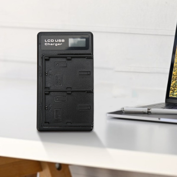 LCD dobbelt USB-oplader med TypeC-interface til LPE6-modelkamera-batterioplader
