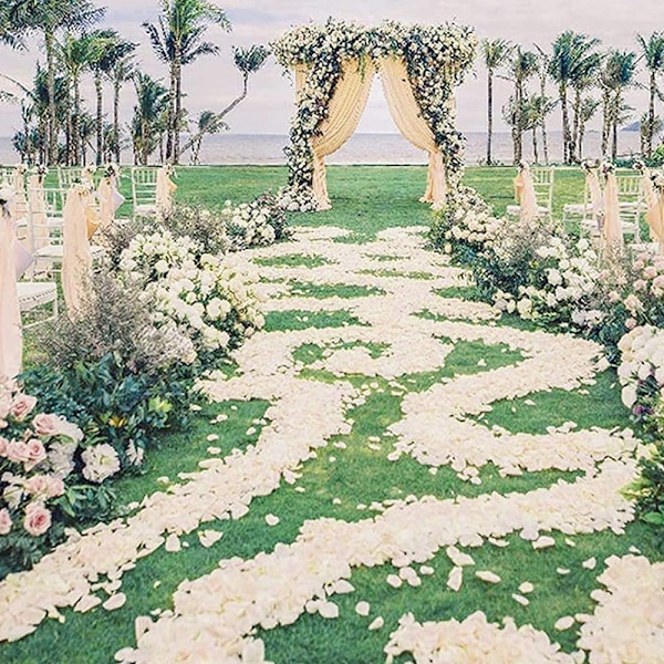 1000 stk kunstige blomsterblad av rose for bryllupsdekorasjoner,