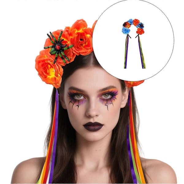 Glødende Edderkopp-Hodeplagg Halloween Fleksibelt Hodeplagg Gjenbrukbart Hodeplagg Kostymefestutstyr Stil 6 Style 6