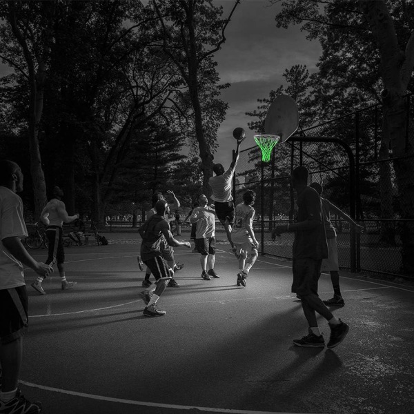 Basketballkurv Nett Utendørs Sport Glow in The Dark Nylon Basketballkurv Nett All Weather Tykk Standard Basketball Nett