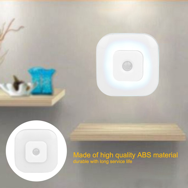Rörelsesensor Bärbar Nattlampa, Smart Skymningssensor För Adaptiv Belysning, Plug-In Mjukt Sken Skapar Mysig Atmosfär, Energieffektiv LED