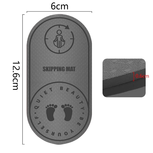 Tauhopping treningsmatte - 6mm/8mm fortykket mute