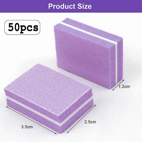 Buffer Block Nagelfil, 100/180 Grit Sponge Nagelfilar för
