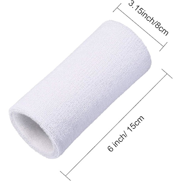 6 st handledsskydd, främjar blodcirkulationen, vit, 8*15cm