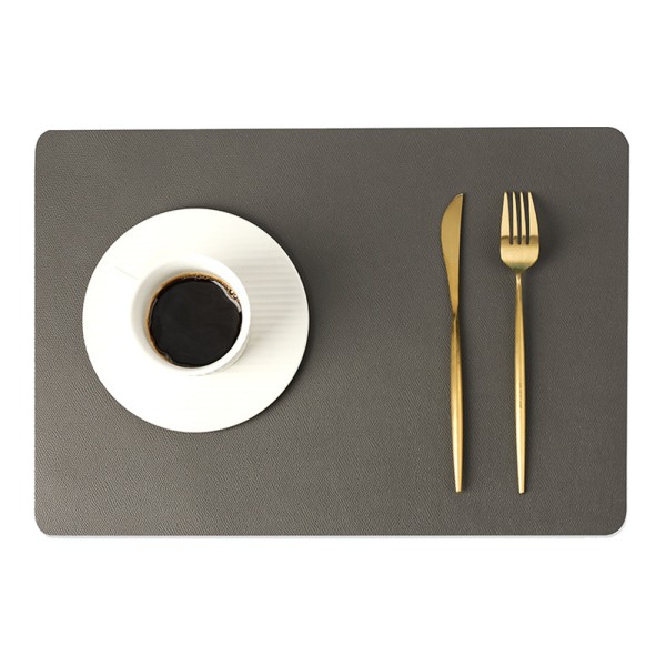 Faux läder placemats, PU bordsmattor, set om 4, vattentäta,