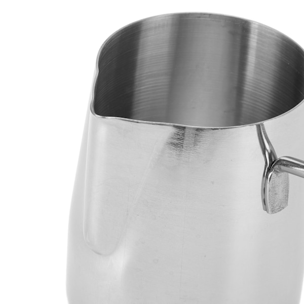Kaffebehållare Vågskala design 304 rostfritt stål långt handtag värmebeständig mjölkskumkanna 600ml