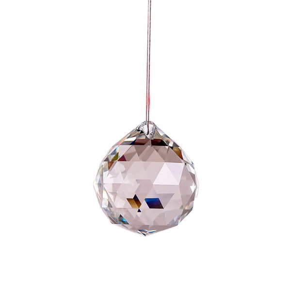 2,36\"/60mm klar glas krystalkugle, stort krystalprisme sol